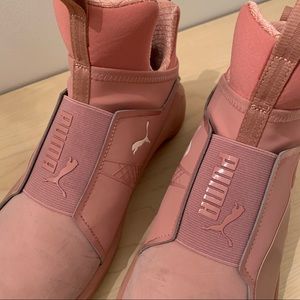 Pink Puma high top sneakers size 8.5